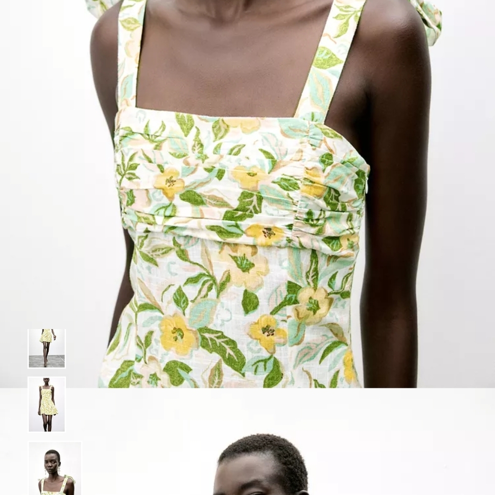 Zara Lemon Print Mini Dress - Picture 4 of 12
